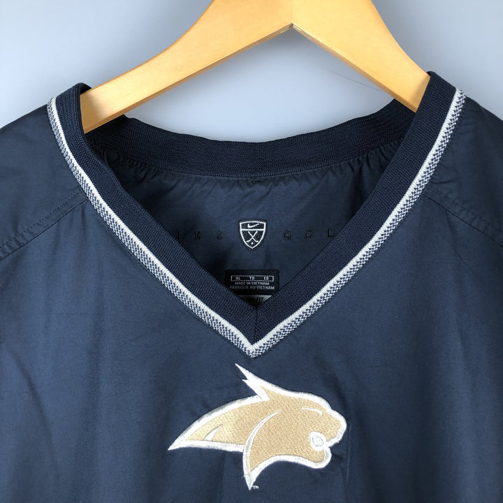 Nike Golf CLIMA-FIT V-Neck Warm-Up Pullover, Men's XL polyester navy blue type Vintage Second Hand