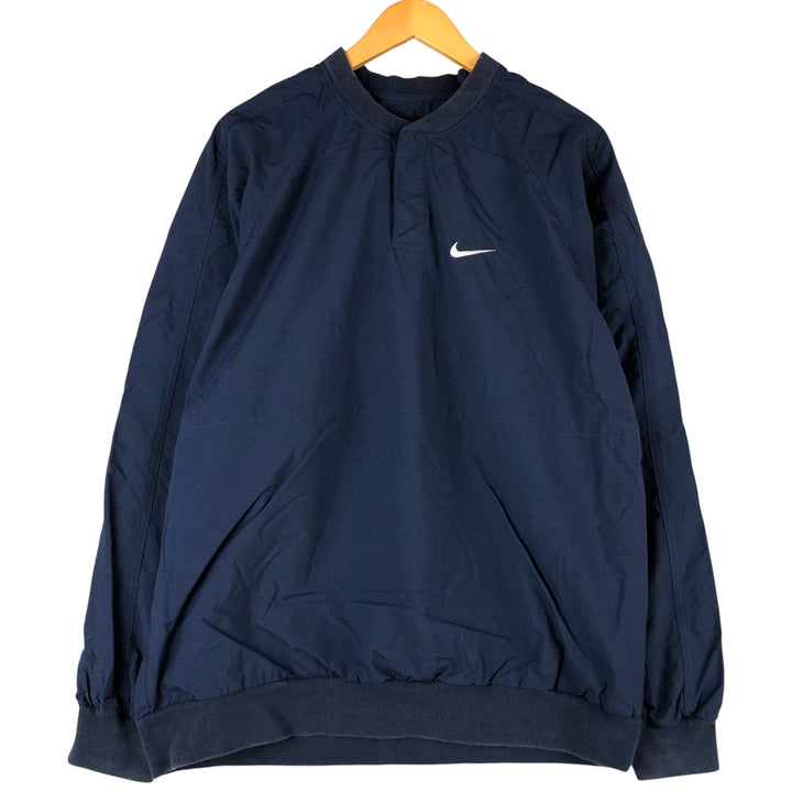90s-00'S Nike Golf Half-Button Nylon Pullover, Men's Size L Nylon navy blue type Vintage Second Hand