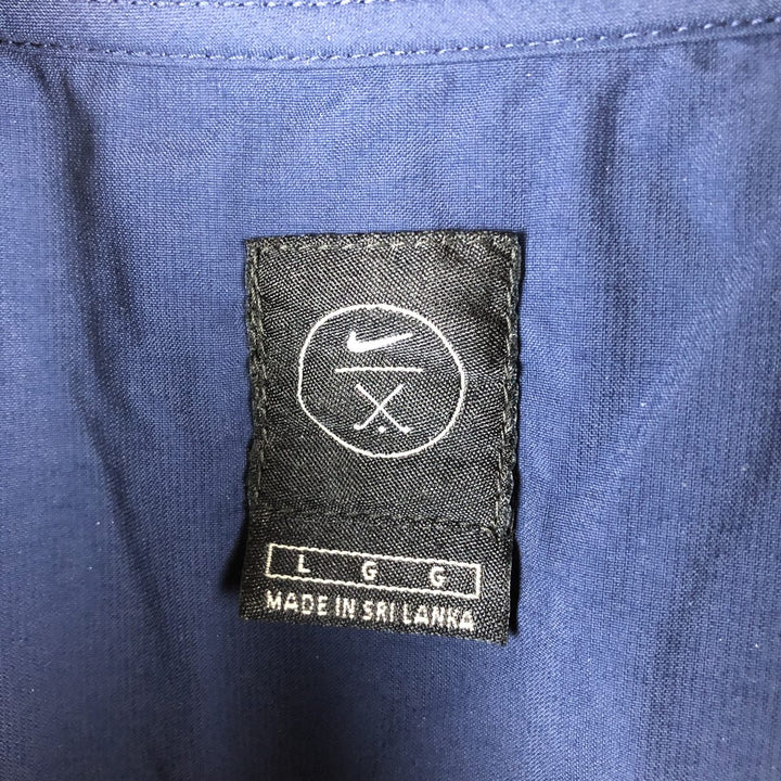 90s-00'S Nike Golf Half-Button Nylon Pullover, Men's Size L Nylon navy blue type Vintage Second Hand