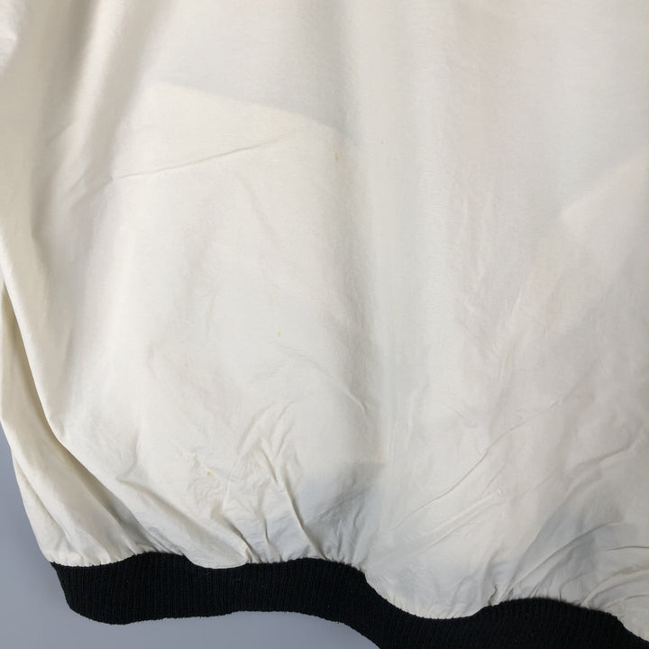 Vintage 80s-90'S Adidas V-neck nylon pullover, men's size L Nylon pale white type Vintage Second Hand