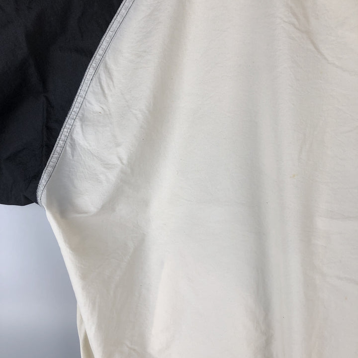 Vintage 80s-90'S Adidas V-neck nylon pullover, men's size L Nylon pale white type Vintage Second Hand