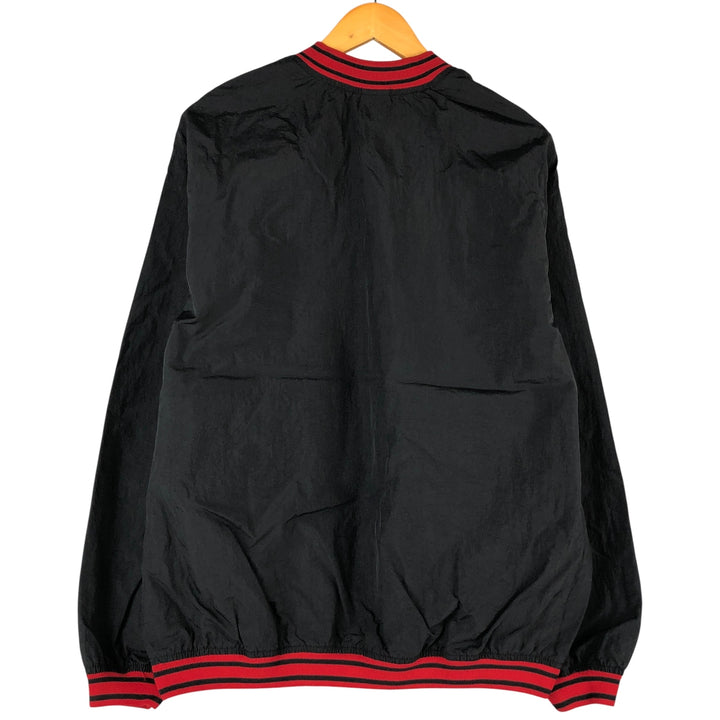 90'S Nike V-neck nylon pullover, men's size M, vintage Nylon black type Vintage Second Hand