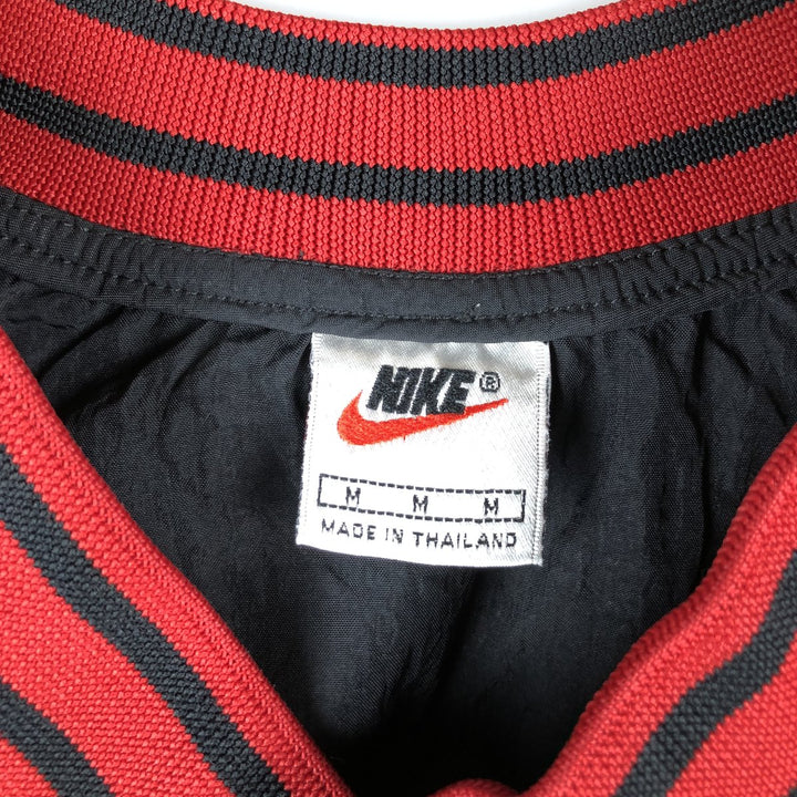 90'S Nike V-neck nylon pullover, men's size M, vintage Nylon black type Vintage Second Hand
