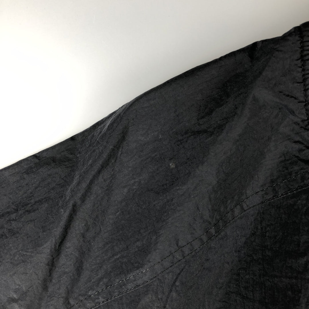 90'S Nike V-neck nylon pullover, men's size L, vintage Nylon black type Vintage Second Hand