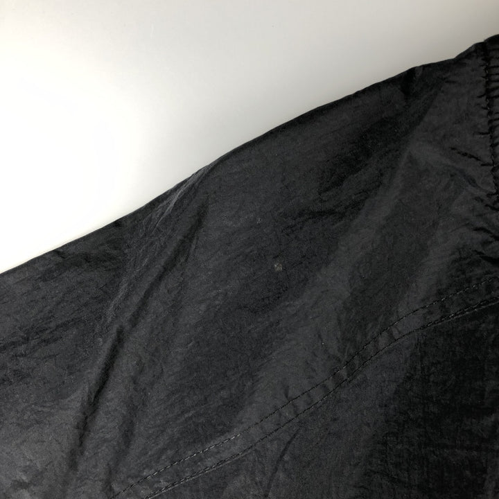 90'S Nike V-neck nylon pullover, men's size L, vintage Nylon black type Vintage Second Hand