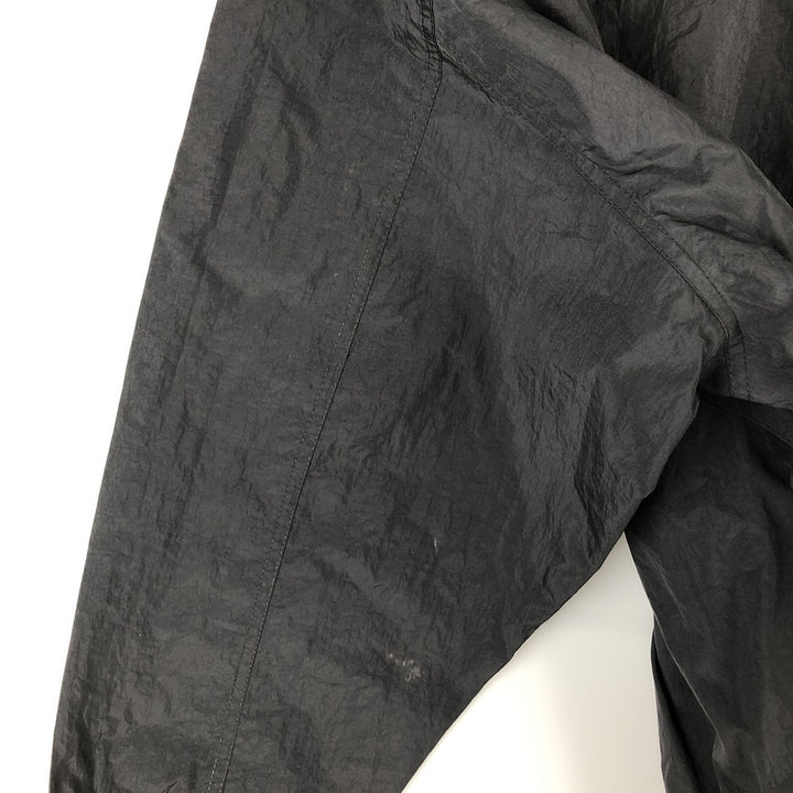 90'S Nike V-neck nylon pullover, men's size L, vintage Nylon black type Vintage Second Hand