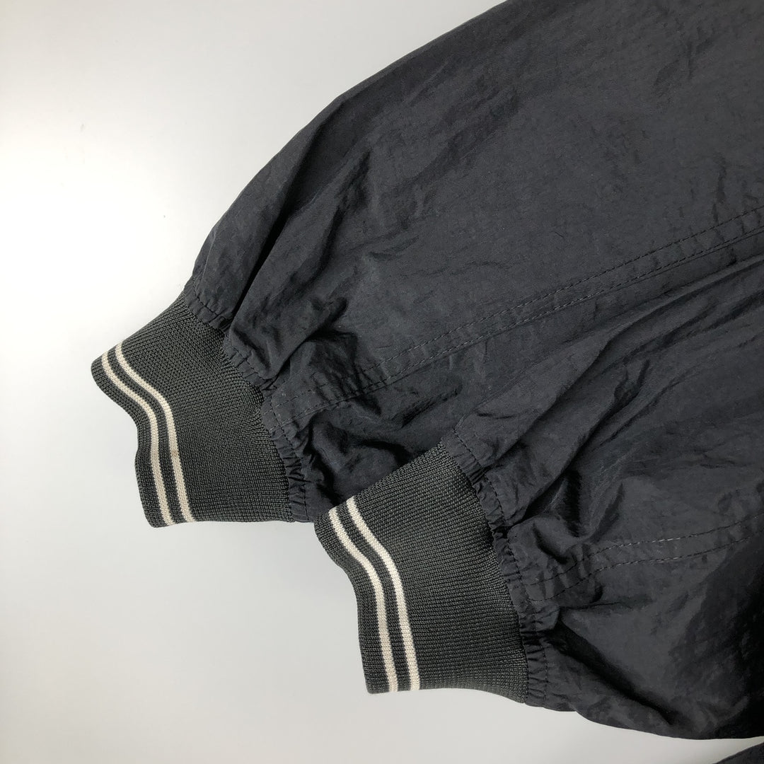 90'S Nike V-neck nylon pullover, men's size L, vintage Nylon black type Vintage Second Hand