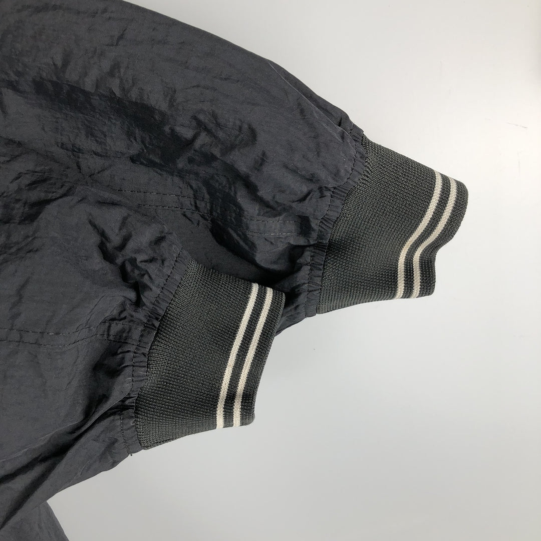 90'S Nike V-neck nylon pullover, men's size L, vintage Nylon black type Vintage Second Hand