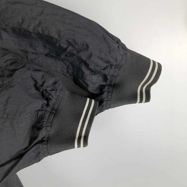 90'S Nike V-neck nylon pullover, men's size L, vintage Nylon black type Vintage Second Hand