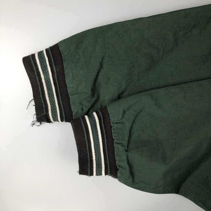 90'S Champion V-neck nylon pullover, men's size L, vintage Nylon green type Vintage Second Hand