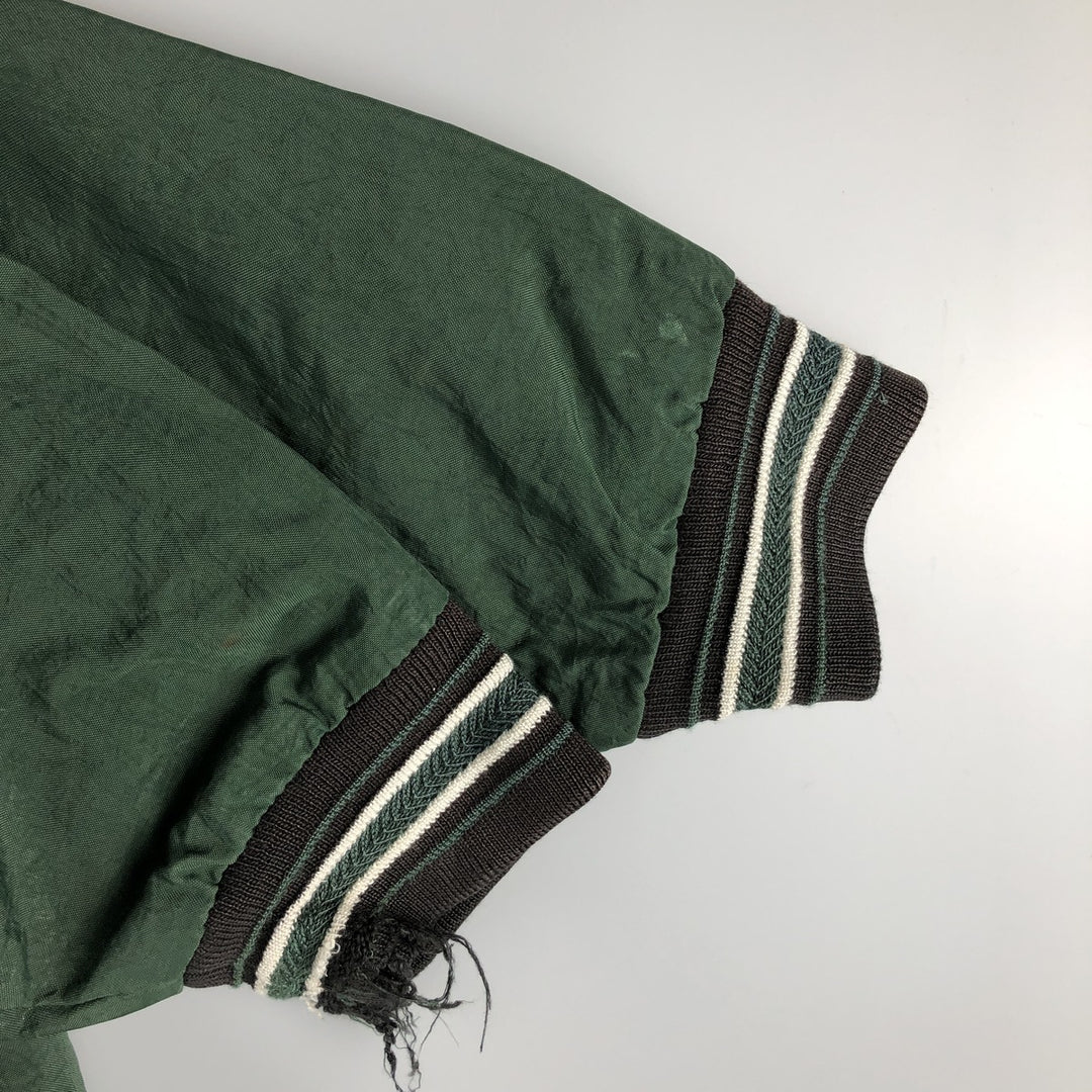 90'S Champion V-neck nylon pullover, men's size L, vintage Nylon green type Vintage Second Hand