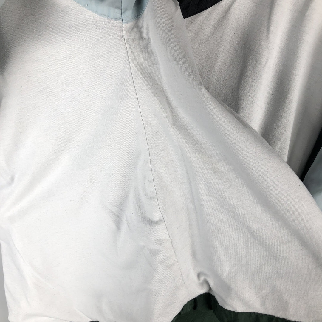 90'S Champion V-neck nylon pullover, men's size L, vintage Nylon green type Vintage Second Hand