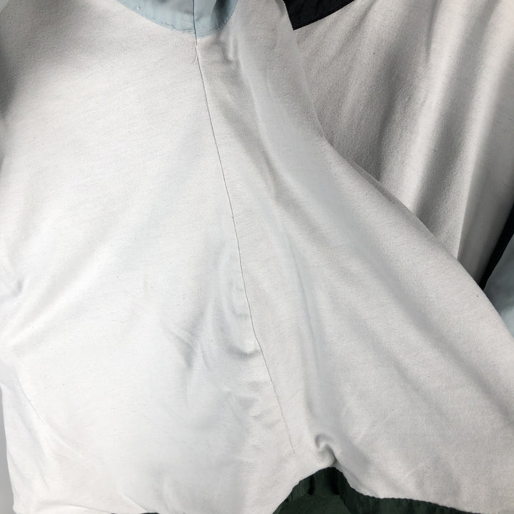 90'S Champion V-neck nylon pullover, men's size L, vintage Nylon green type Vintage Second Hand