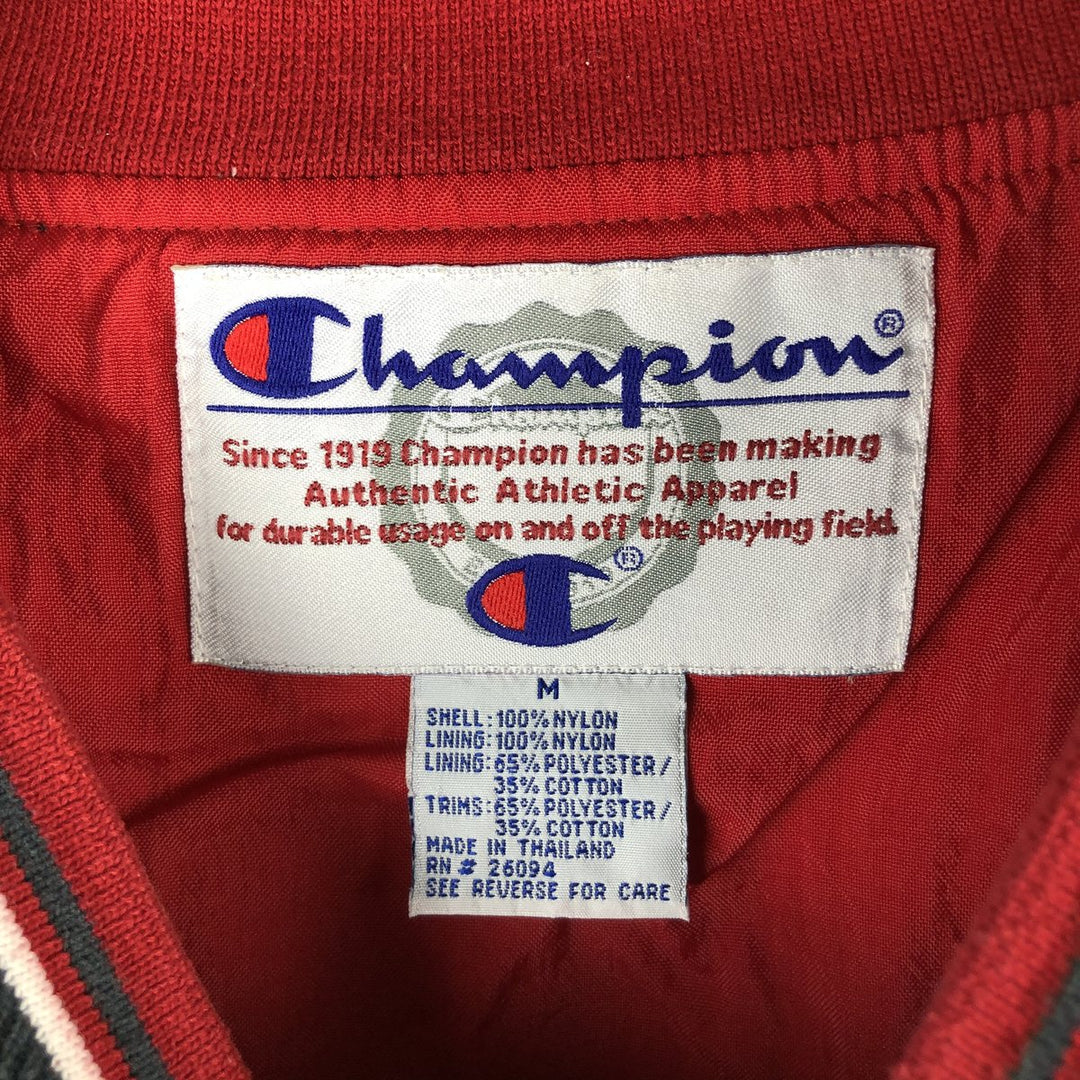 Champion V-neck nylon pullover, men's size M, vintage Nylon black type Vintage Second Hand