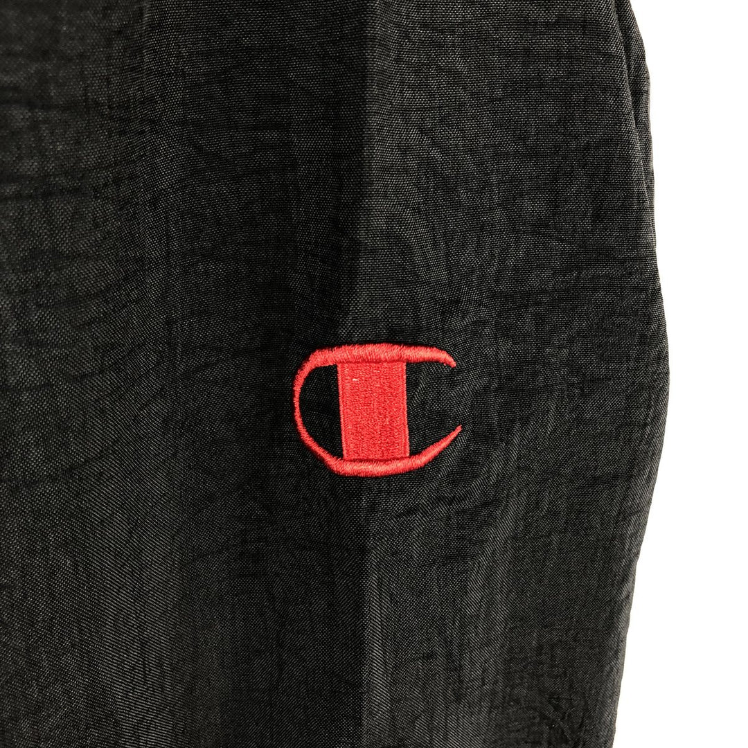 Champion V-neck nylon pullover, men's size M, vintage Nylon black type Vintage Second Hand