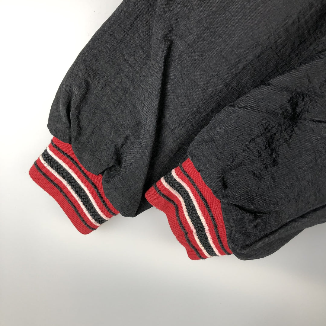 Champion V-neck nylon pullover, men's size M, vintage Nylon black type Vintage Second Hand