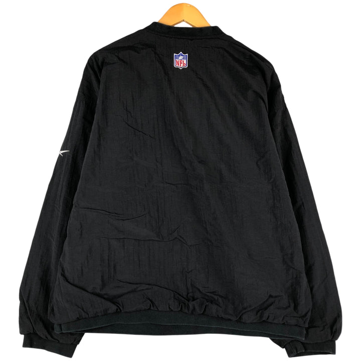 Reebok NFL Green Bay Packers V-neck reversible nylon pullover, men's size L Nylon black type Vintage Second Hand