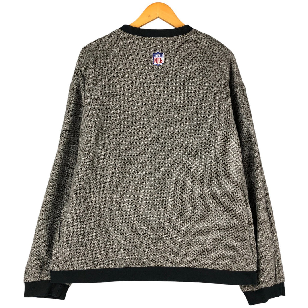 Reebok NFL Green Bay Packers V-neck reversible nylon pullover, men's size L Nylon black type Vintage Second Hand