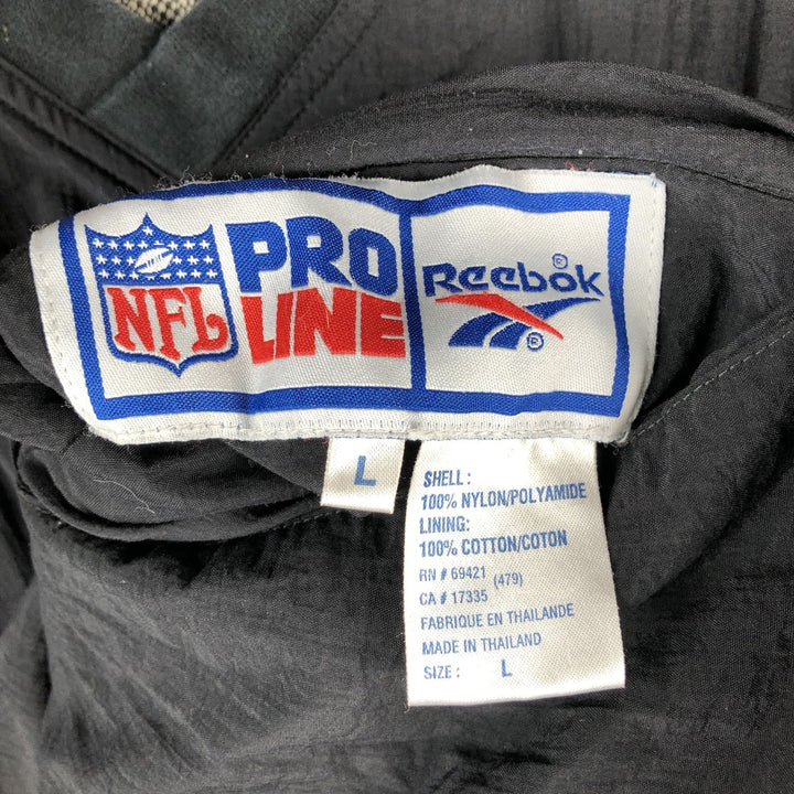 Reebok NFL Green Bay Packers V-neck reversible nylon pullover, men's size L Nylon black type Vintage Second Hand