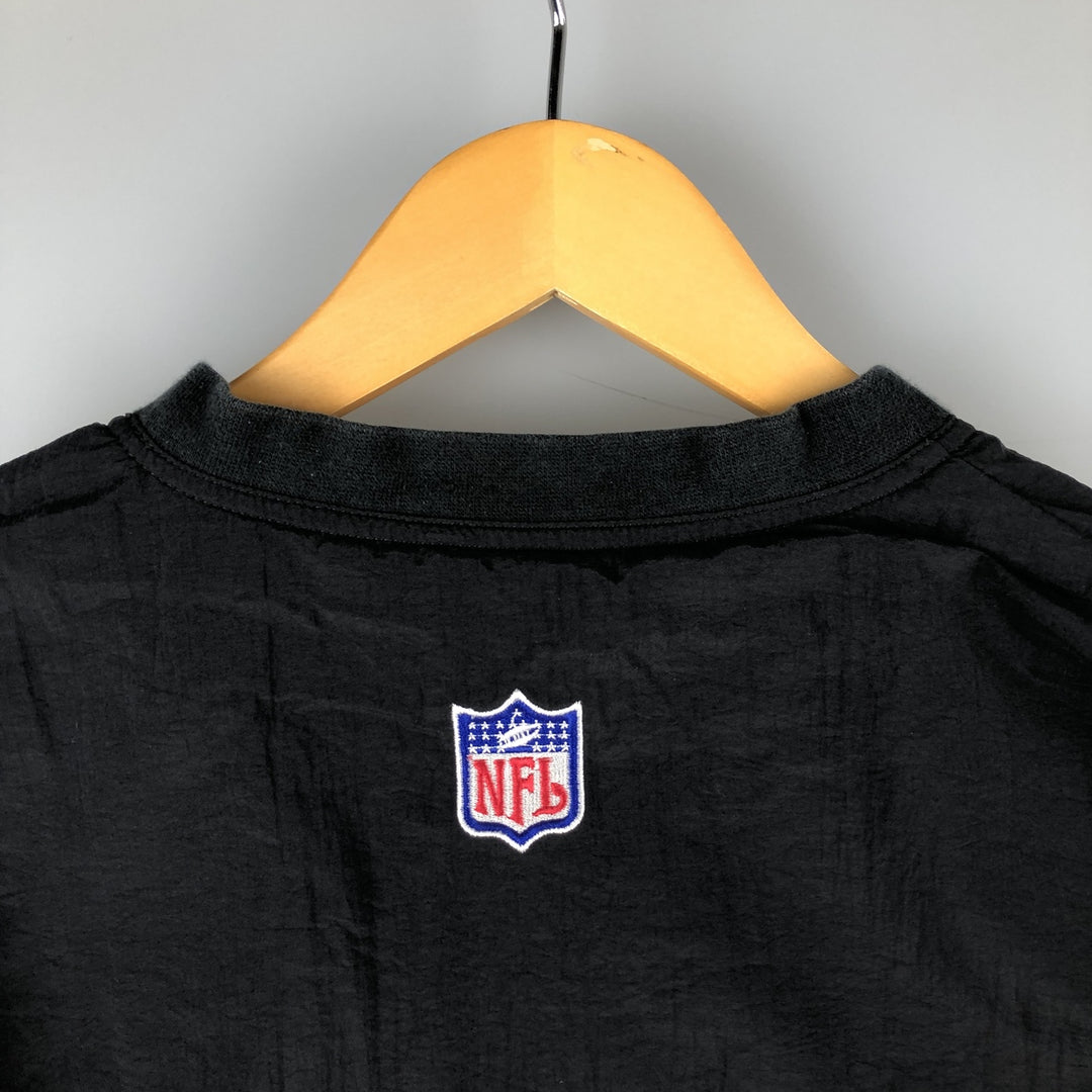 Reebok NFL Green Bay Packers V-neck reversible nylon pullover, men's size L Nylon black type Vintage Second Hand