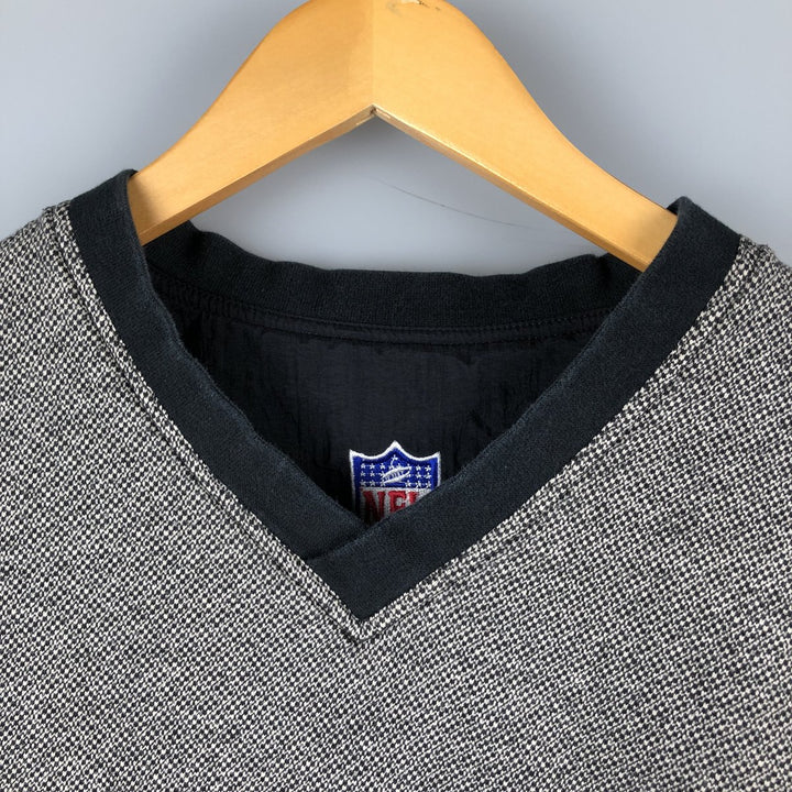 Reebok NFL Green Bay Packers V-neck reversible nylon pullover, men's size L Nylon black type Vintage Second Hand