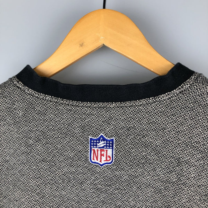 Reebok NFL Green Bay Packers V-neck reversible nylon pullover, men's size L Nylon black type Vintage Second Hand