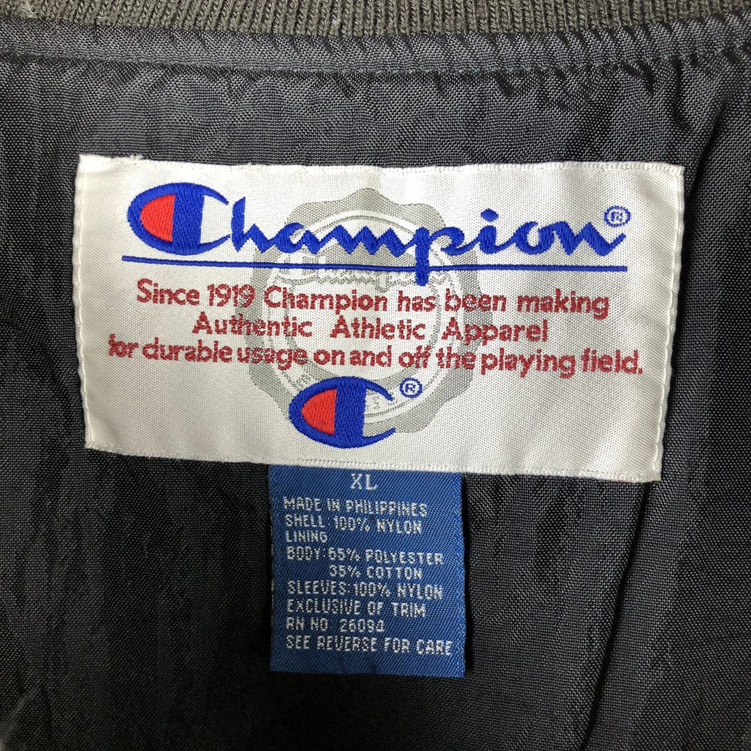90'S Champion V-neck nylon pullover, men's size XL, vintage Nylon green type Vintage Second Hand