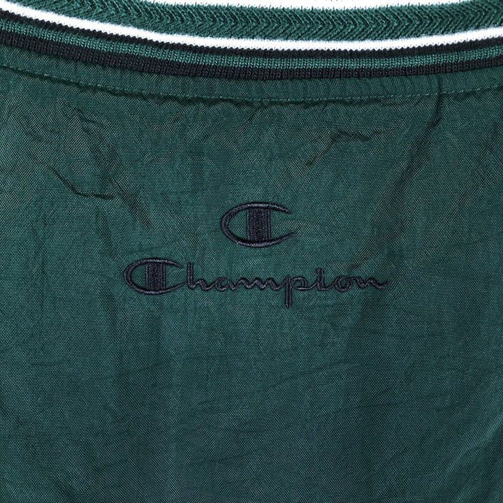 90'S Champion V-neck nylon pullover, men's size XL, vintage Nylon green type Vintage Second Hand