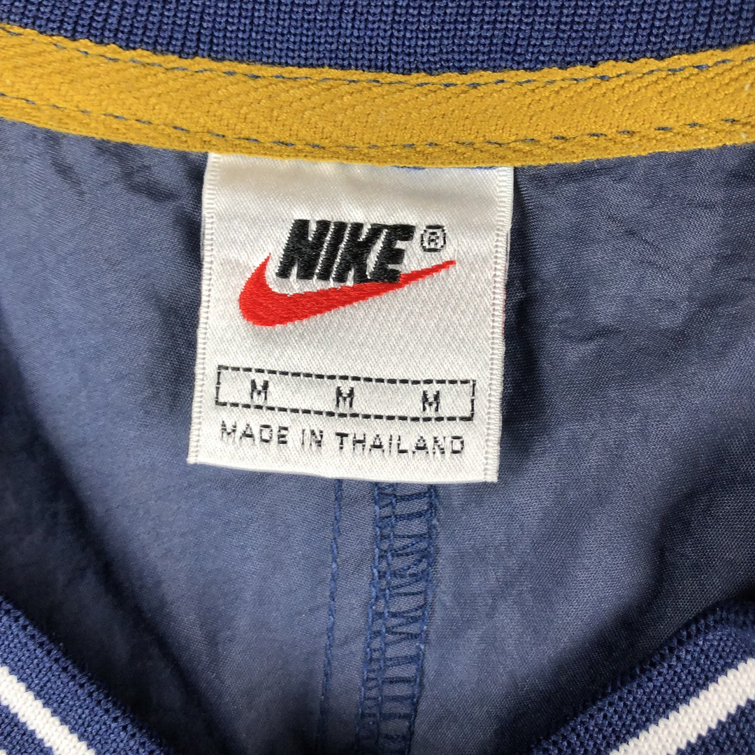 90'S Nike V-neck nylon pullover, men's size M, vintage Nylon navy blue type Vintage Second Hand