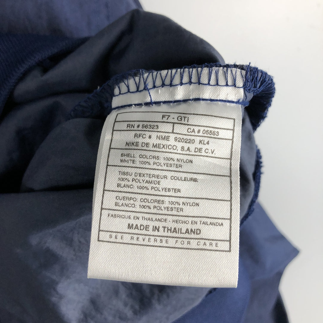 90'S Nike V-neck nylon pullover, men's size M, vintage Nylon navy blue type Vintage Second Hand