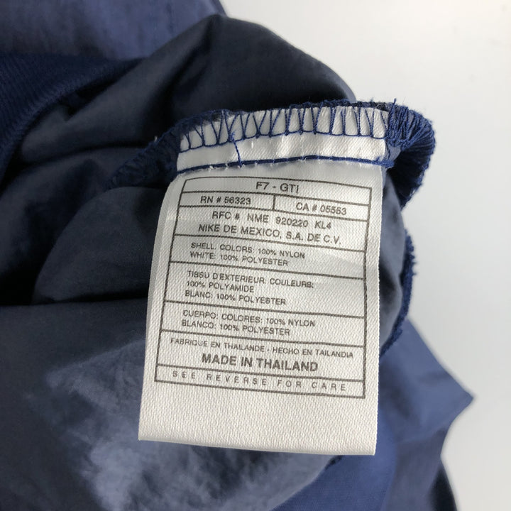 90'S Nike V-neck nylon pullover, men's size M, vintage Nylon navy blue type Vintage Second Hand