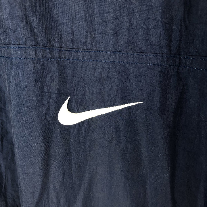 90'S Nike V-neck nylon pullover, men's size M, vintage Nylon navy blue type Vintage Second Hand