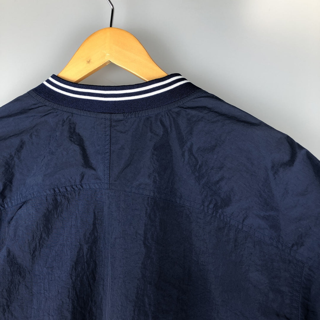 90'S Nike V-neck nylon pullover, men's size M, vintage Nylon navy blue type Vintage Second Hand