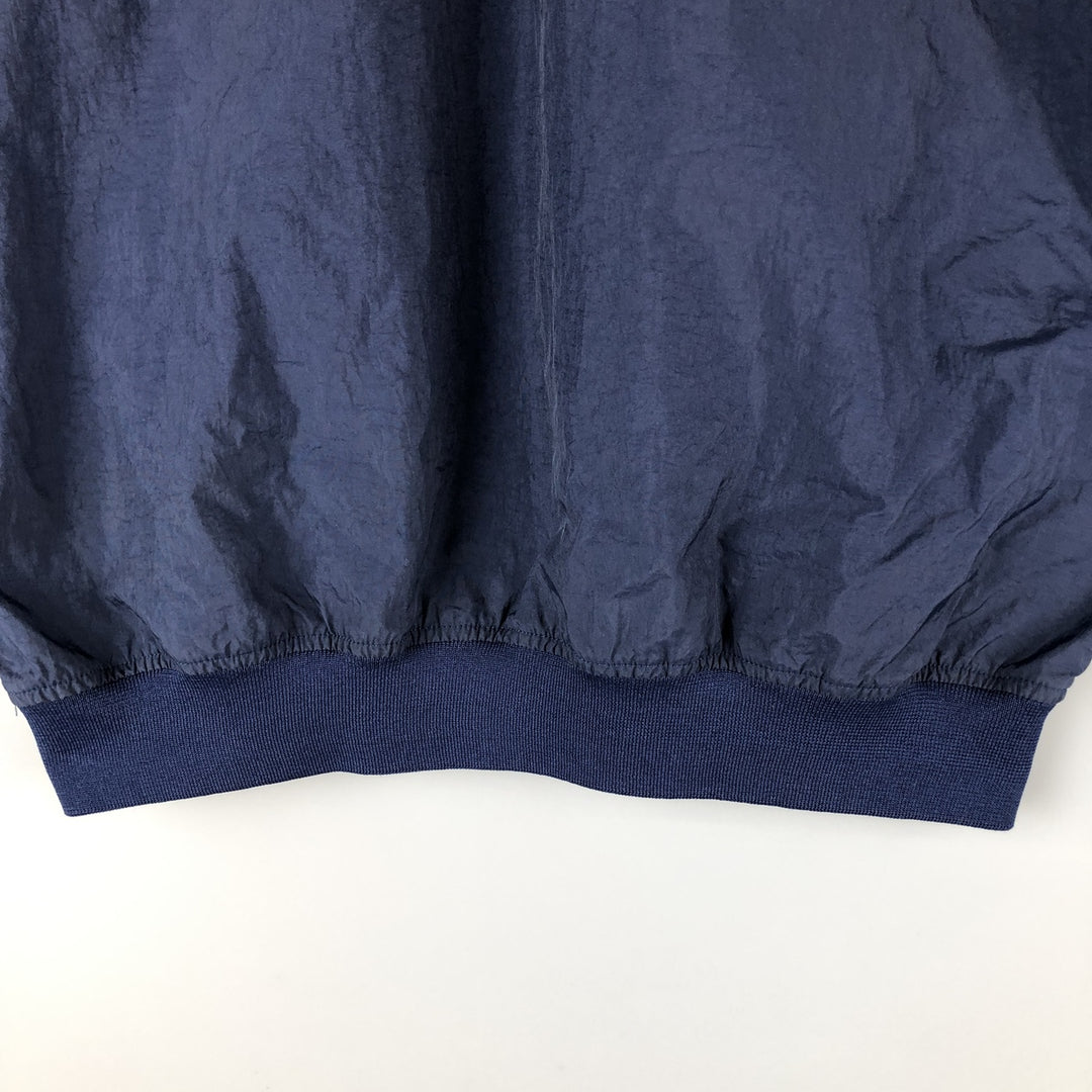 90'S Nike V-neck nylon pullover, men's size M, vintage Nylon navy blue type Vintage Second Hand