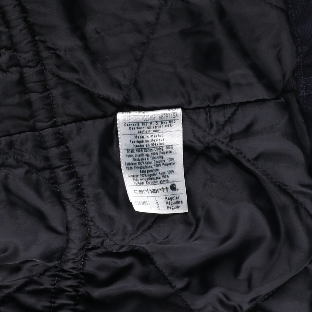 Carhartt Padded Traditional Duck Work Jacket, Men's Size L cotton navy blue type Vintage Second Hand