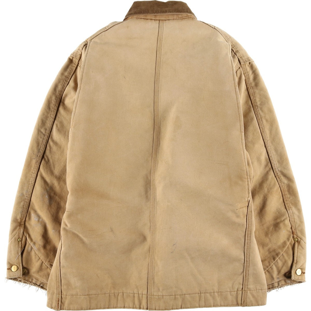 Carhartt Michigan Chore Coat Duck Coverall Men's XL Size unclear Beige type Vintage Second Hand