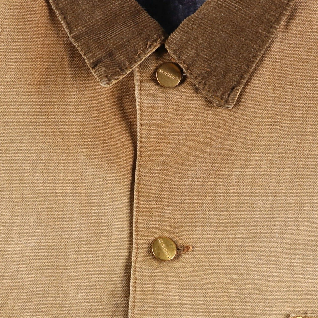 Carhartt Michigan Chore Coat Duck Coverall Men's XL Size unclear Beige type Vintage Second Hand