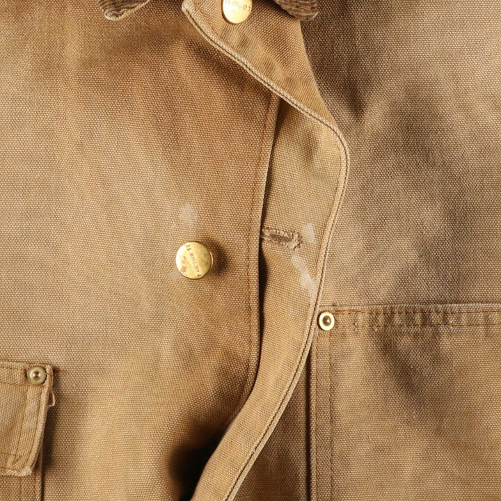 Carhartt Michigan Chore Coat Duck Coverall Men's XL Size unclear Beige type Vintage Second Hand