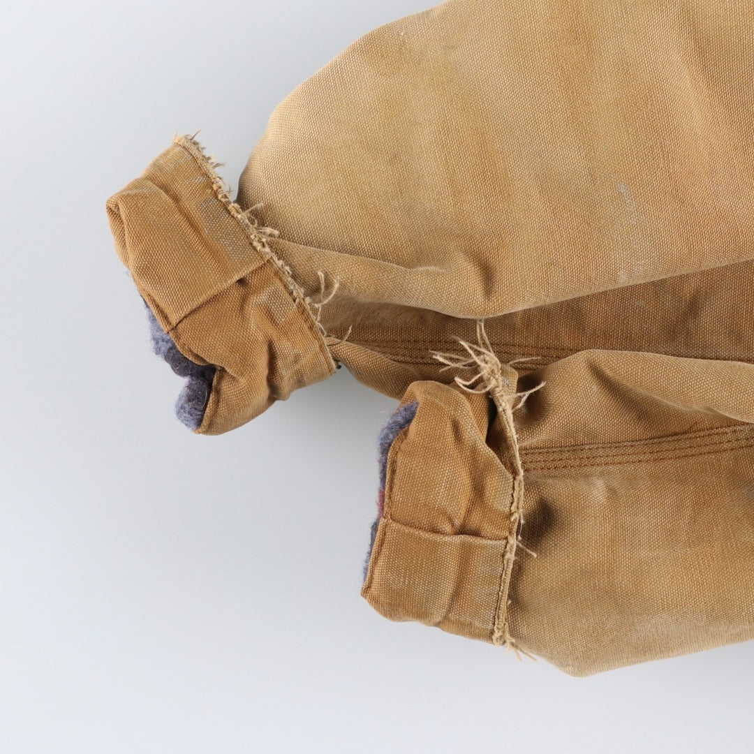 Carhartt Michigan Chore Coat Duck Coverall Men's XL Size unclear Beige type Vintage Second Hand