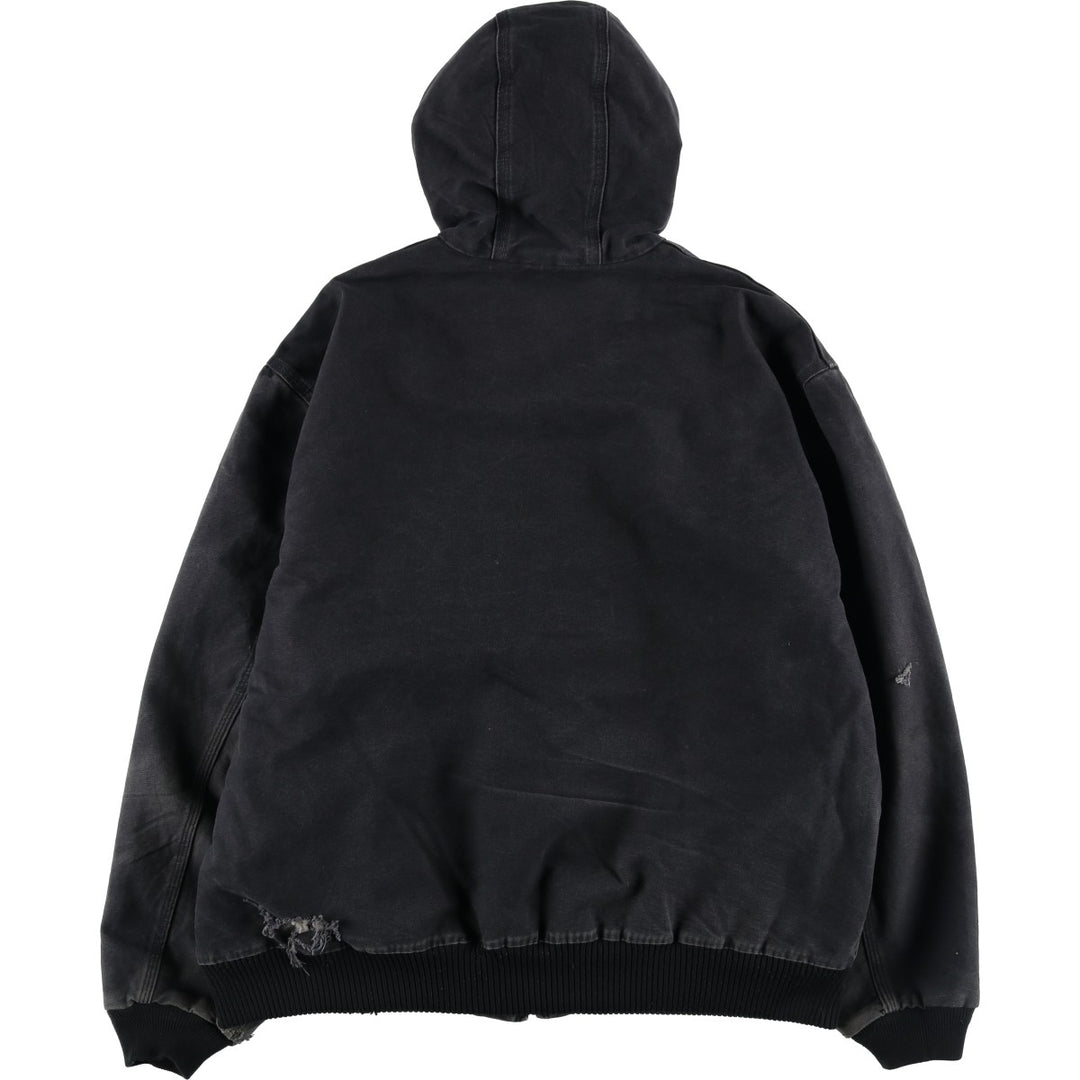 Carhartt Active Jacket, Padded Duck Full-Zip Hoodie, Men's XXL cotton black type Vintage Second Hand