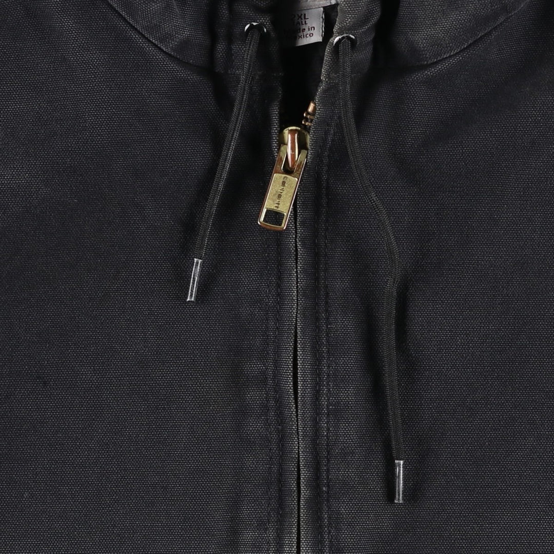 Carhartt Active Jacket, Padded Duck Full-Zip Hoodie, Men's XXL cotton black type Vintage Second Hand