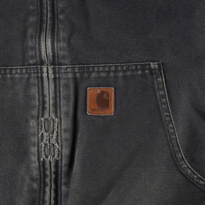 Carhartt Active Jacket, Padded Duck Full-Zip Hoodie, Men's XXL cotton black type Vintage Second Hand