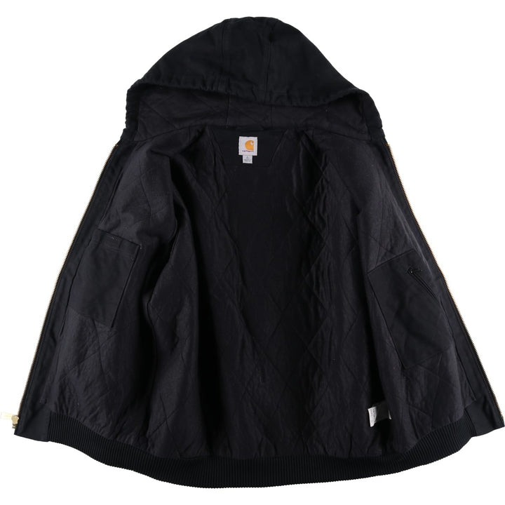 Carhartt Active Jacket, Padded Duck Full-Zip Hoodie, Men's Size L cotton black type Vintage Second Hand