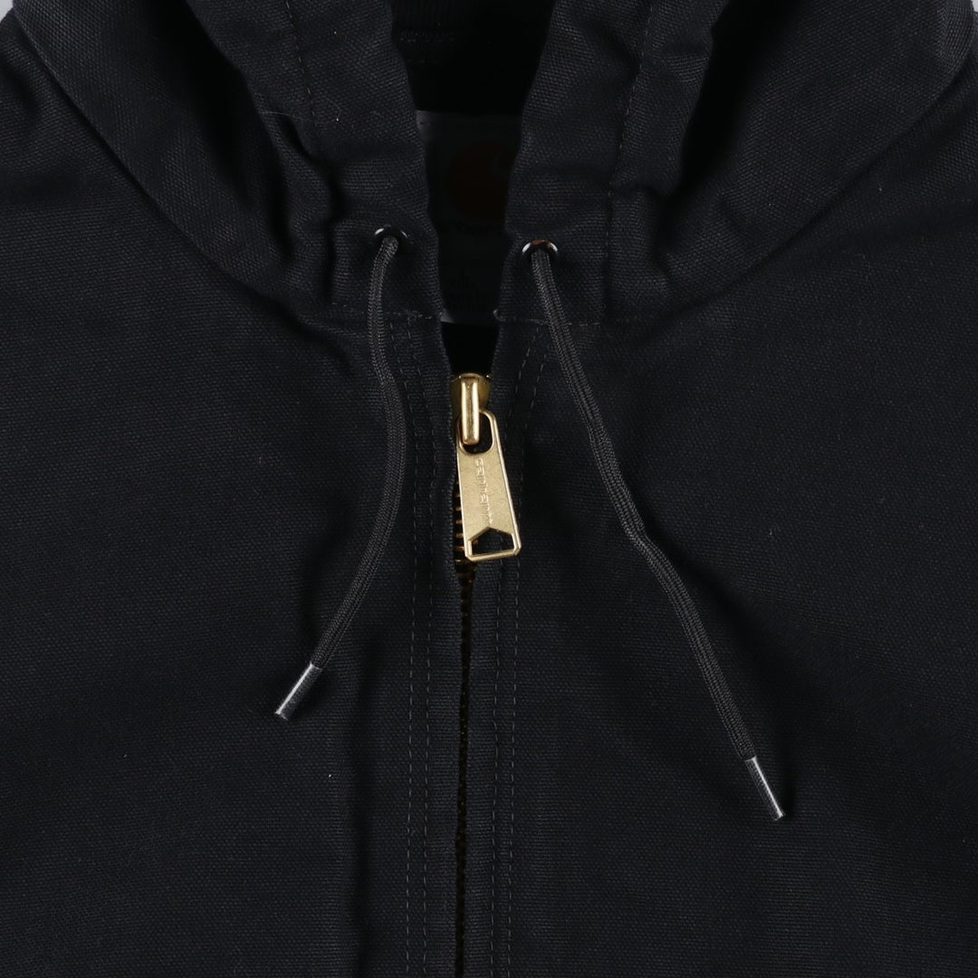 Carhartt Active Jacket, Padded Duck Full-Zip Hoodie, Men's Size L cotton black type Vintage Second Hand