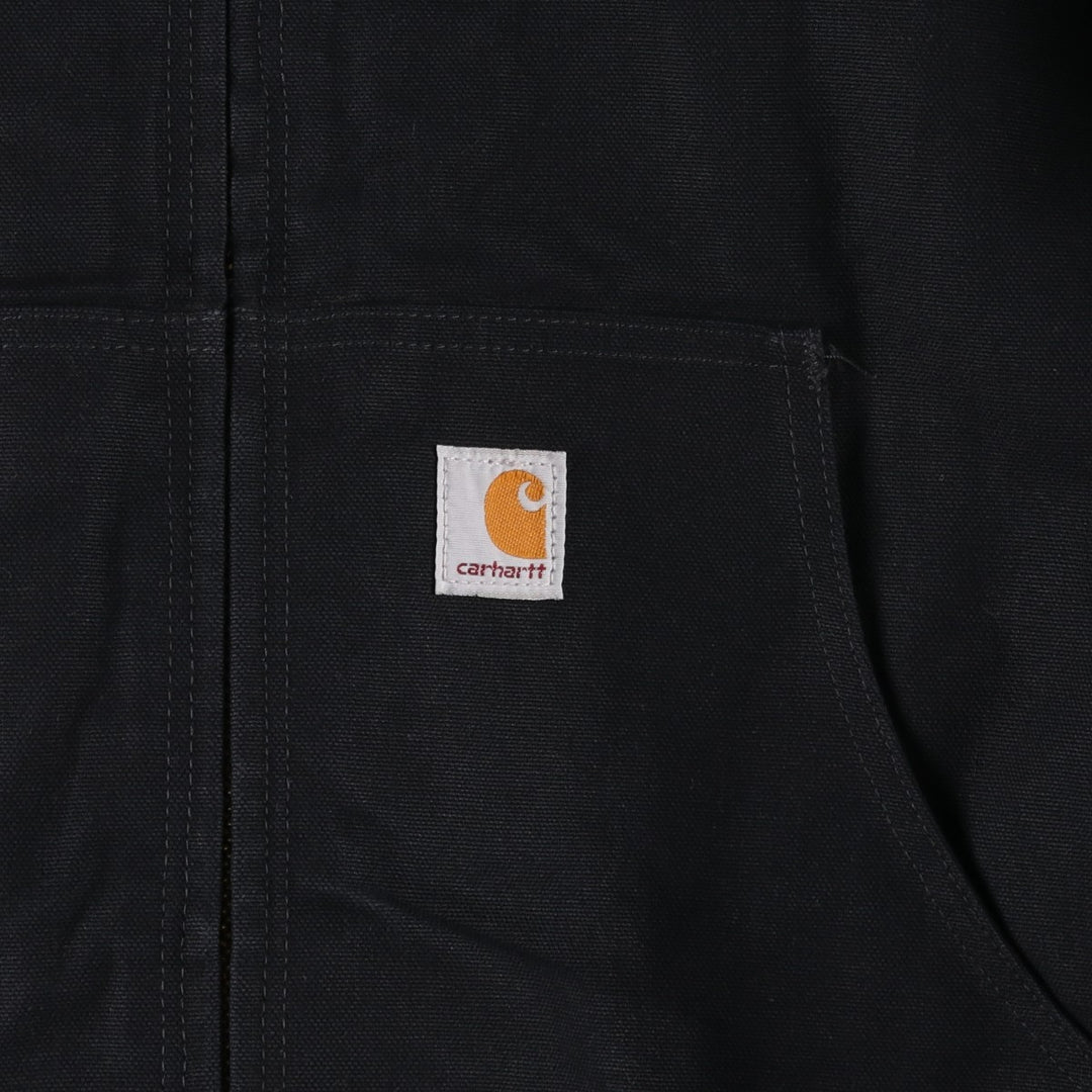 Carhartt Active Jacket, Padded Duck Full-Zip Hoodie, Men's Size L cotton black type Vintage Second Hand