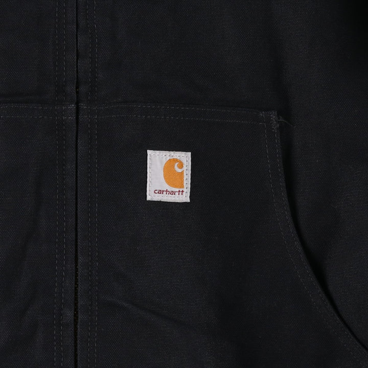 Carhartt Active Jacket, Padded Duck Full-Zip Hoodie, Men's Size L cotton black type Vintage Second Hand