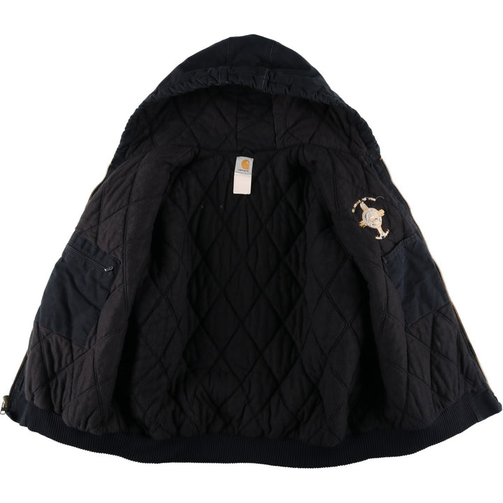 Carhartt Active Jacket, Padded Duck Full-Zip Hoodie, Made in USA, Men's XXL unclear black type Vintage Second Hand