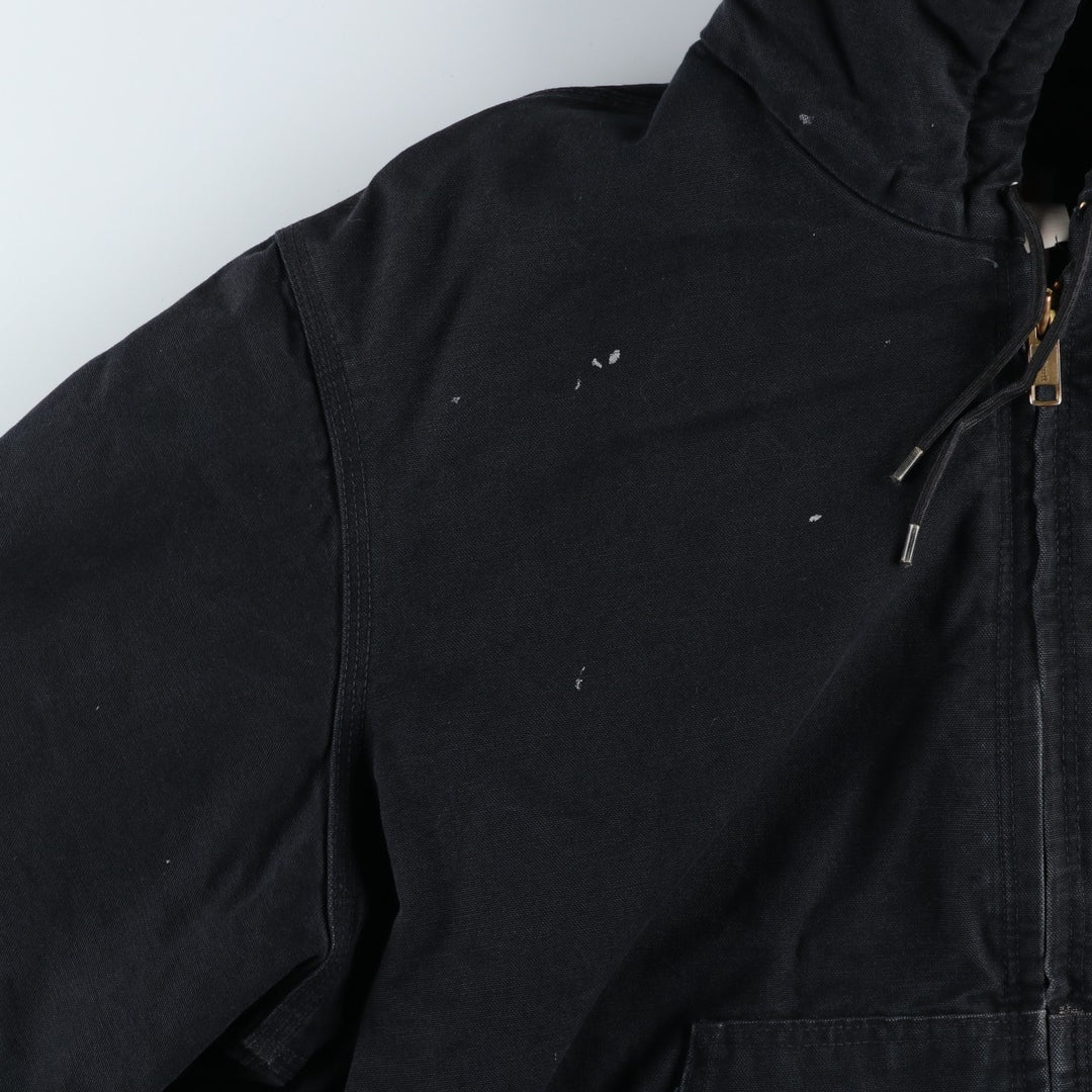 Carhartt Active Jacket, Padded Duck Full-Zip Hoodie, Made in USA, Men's XXL unclear black type Vintage Second Hand
