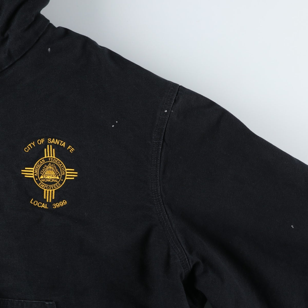 Carhartt Active Jacket, Padded Duck Full-Zip Hoodie, Made in USA, Men's XXL unclear black type Vintage Second Hand