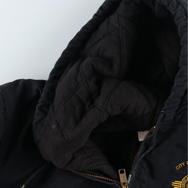 Carhartt Active Jacket, Padded Duck Full-Zip Hoodie, Made in USA, Men's XXL unclear black type Vintage Second Hand